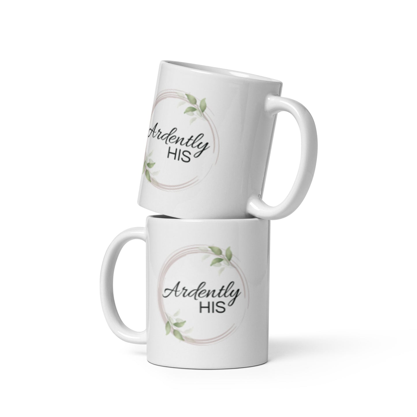 White glossy mug
